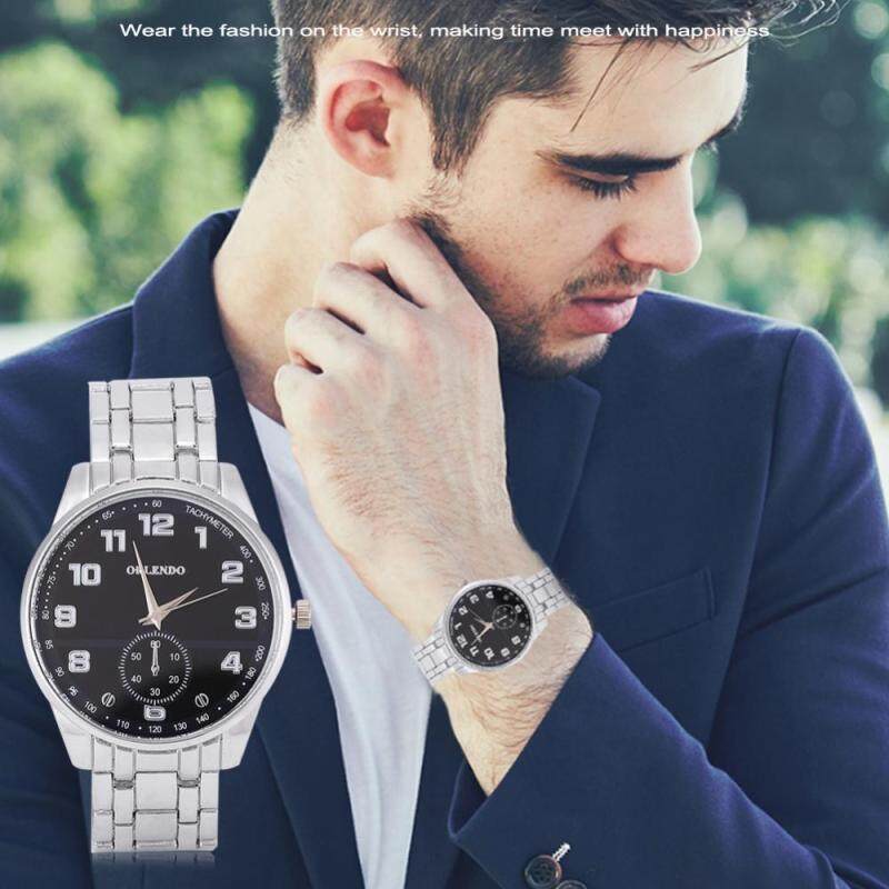3 Colors Men Male Analog Quartz Watch Alloy Strap Metal Case Wristwatch Malaysia