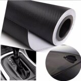 12/" x 60/" CF Car 3D 4D 5D Carbon Fiber Vinyl Wrap Sticker Sheet Film Black