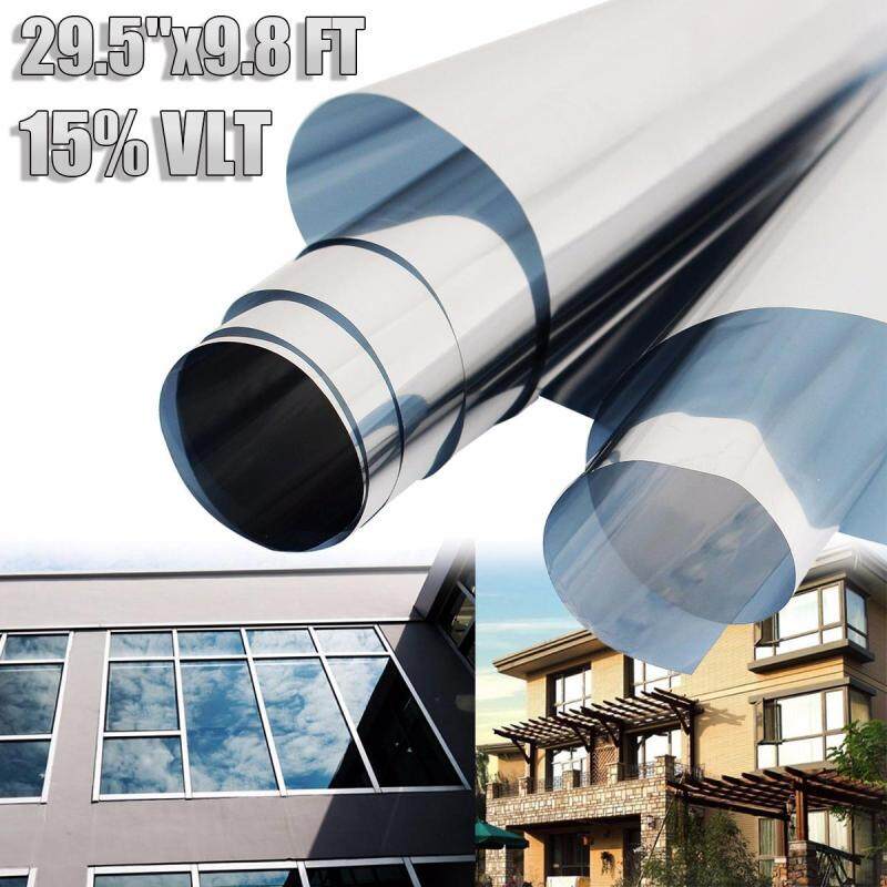 3M X 75Cm Xe Tự Động Van Chrome Bạc Cửa Sổ Phim Màu OneWay Gương Nhuộm Màu-