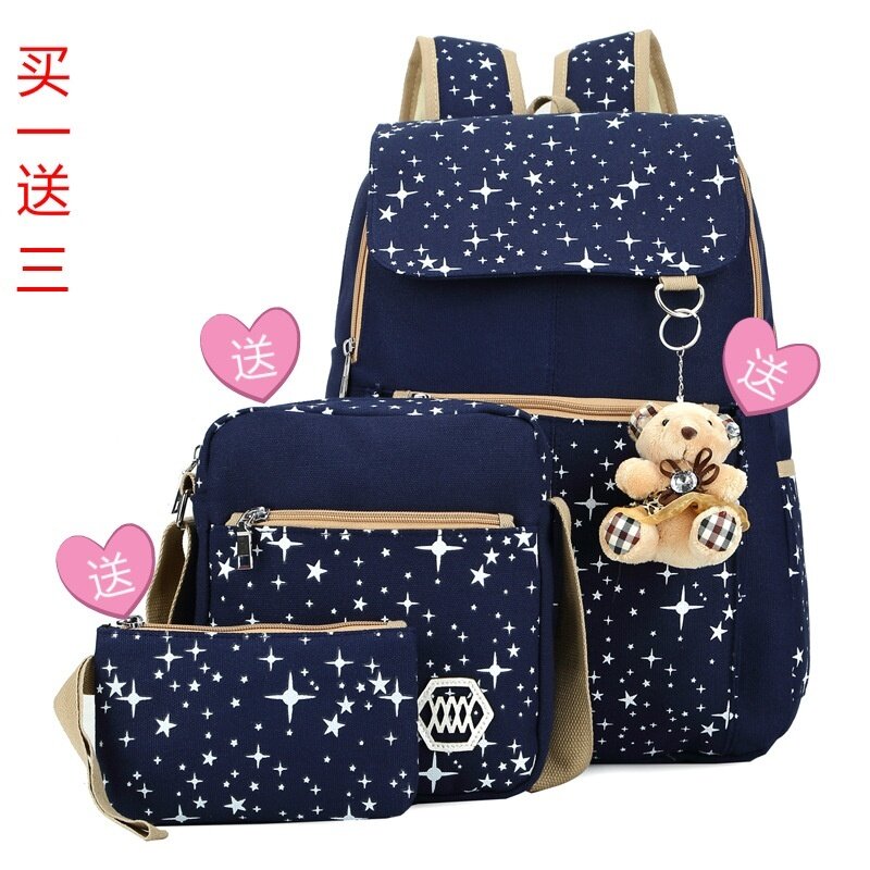 Newchance 3pcs Large School Bags for Girls Children Backpacks Primary Students Backpack Waterproof School Bag Kids Book Bag - intl