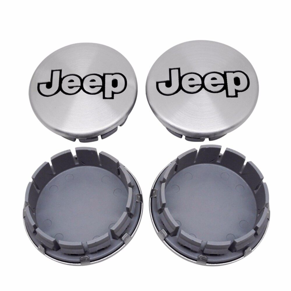 4 Pcs /Set Emblem Mobil Hub Roda Topi Pusat Debu Lencana Logo Mencakup untuk JEEP Wrangler Cherokee Kompas