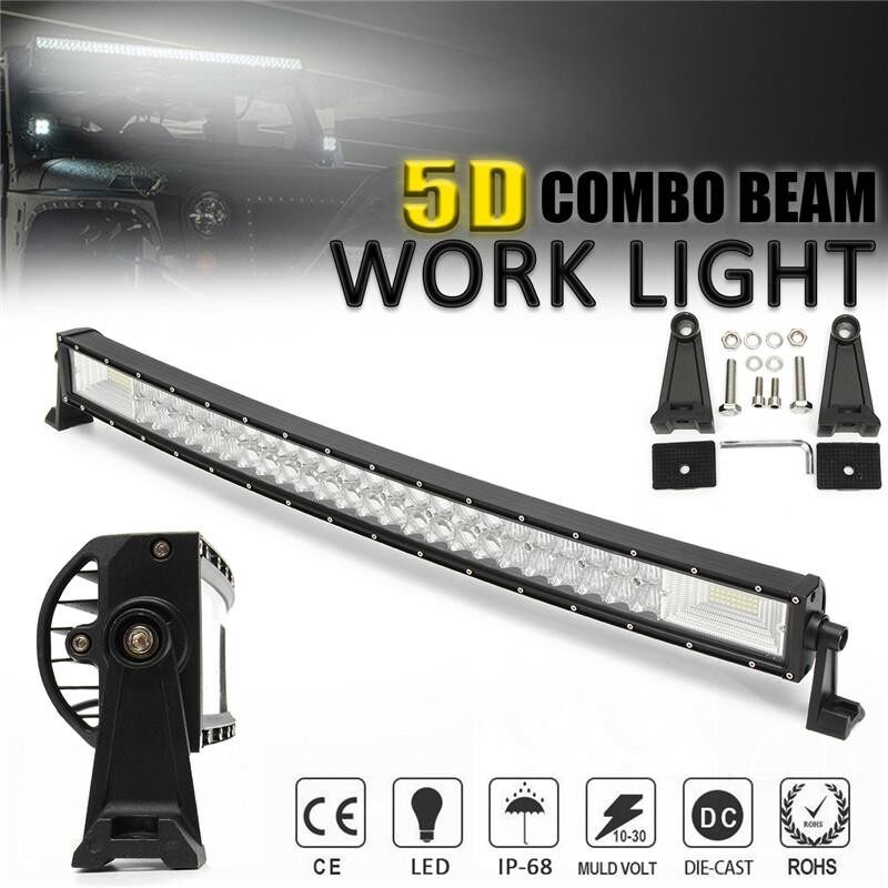 5D 32 Inci 1070 W LED Batang Lampu Kerja Titik Banjir Combo Lampu Offroad Mobil Truk-Internasional
