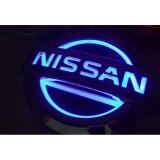 5D ĐÈN LED Xe Hơi Ô Tô Đuôi Đèn Logo Huy Hiệu Đèn Hiệu Miếng Dán forNISSAN (Xanh dương) LIVIAN Cedric