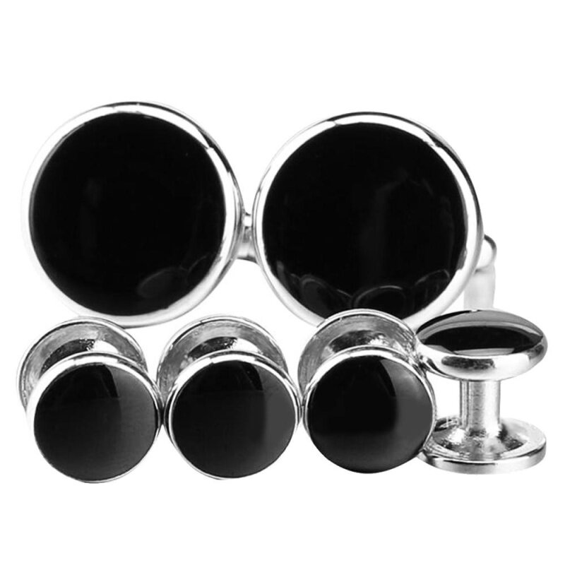 6 PCS Men Fashion Tuxedo Shirts Cufflinks And Studs Set 2 Cufflinks 4 Studs for Office Meetings Anniversary Wedding Malaysia