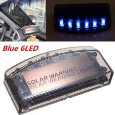 6LED Truk Mobil Dash Biru Burglar Alarm Peringatan Strobe Ringan Anti Pencurian Blitz
