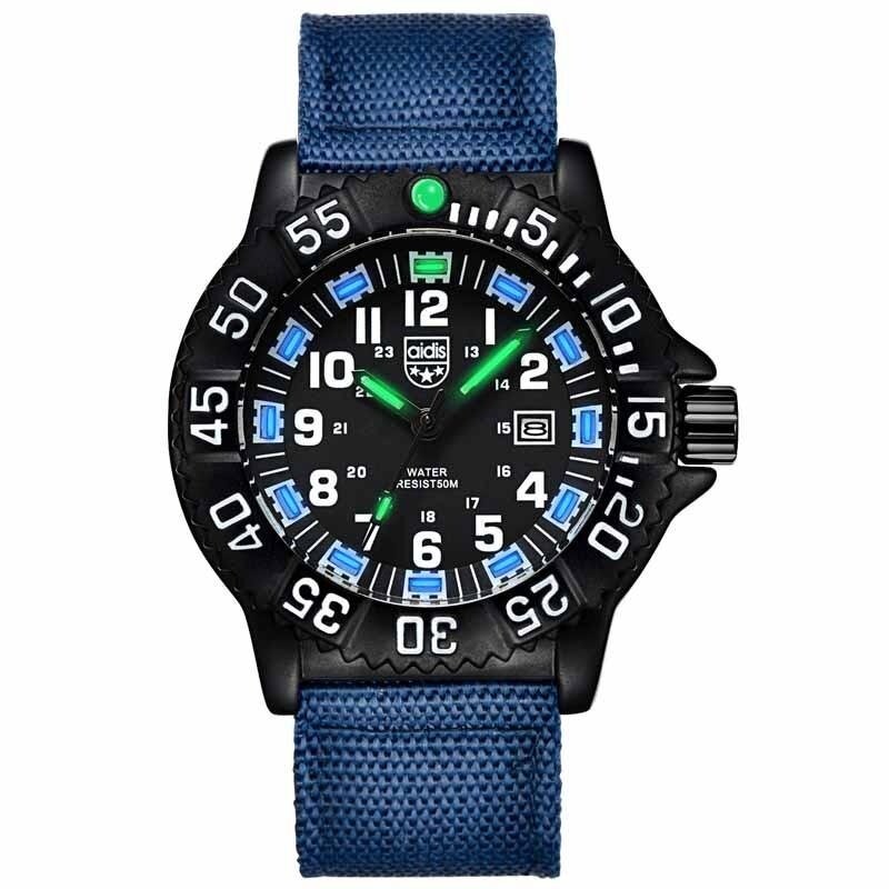 AIDIS Men Outdoor Sports Luminous Watches Military Watches MY-050 Blue Malaysia