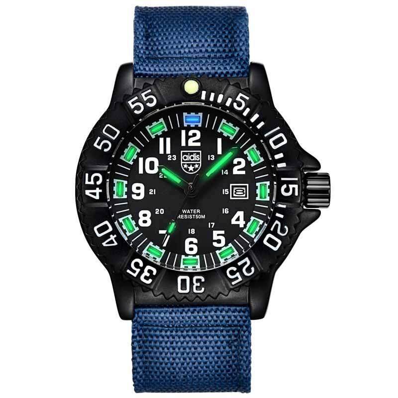 AIDIS Men Outdoor Sports Luminous Watches Military Watches MY-050 Blue Green Malaysia