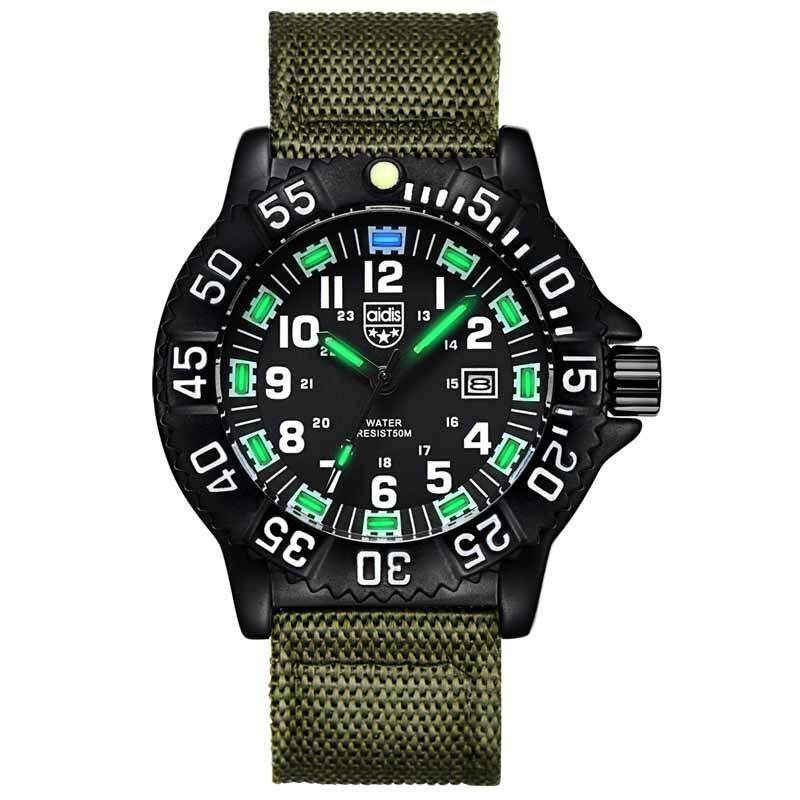 AIDIS Men Outdoor Sports Luminous Watches Military Watches MY-050 Green Malaysia