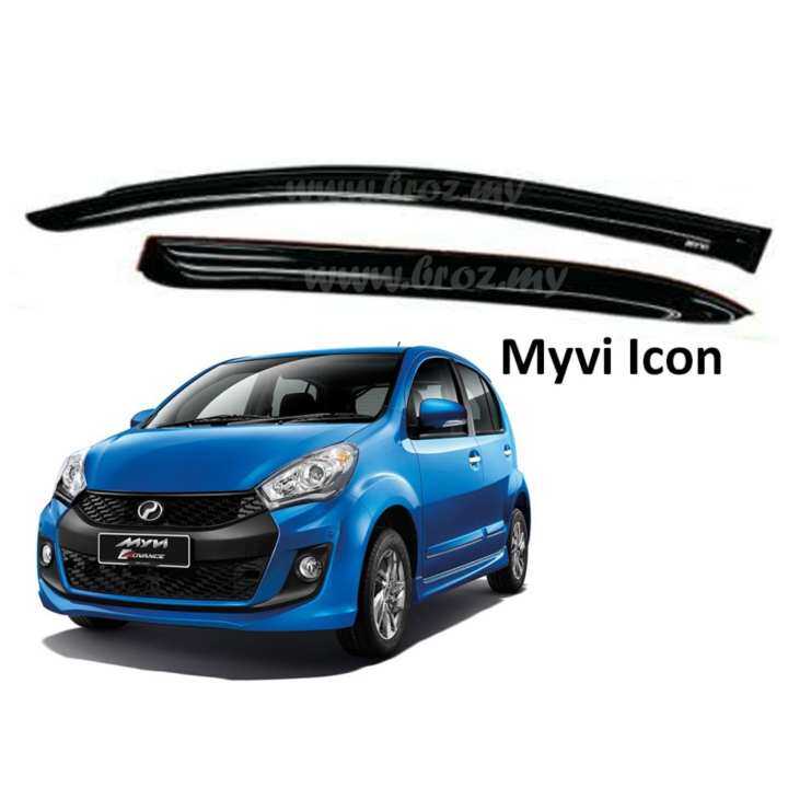 Air Press Window Door Visor Wind Deflector for Perodua 