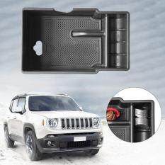 Allwin Pusat Mobil Palet Penyimpanan Wadah Kotak Pada Tangan Kursi Mobil Cocok untuk Jeep Renegade Hitam