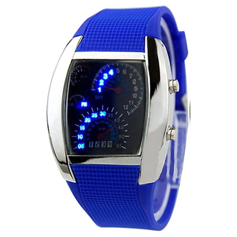 Amart Sports LED Backlight Military Digital Quartz Wrist Watch (Blue) - Intl Malaysia