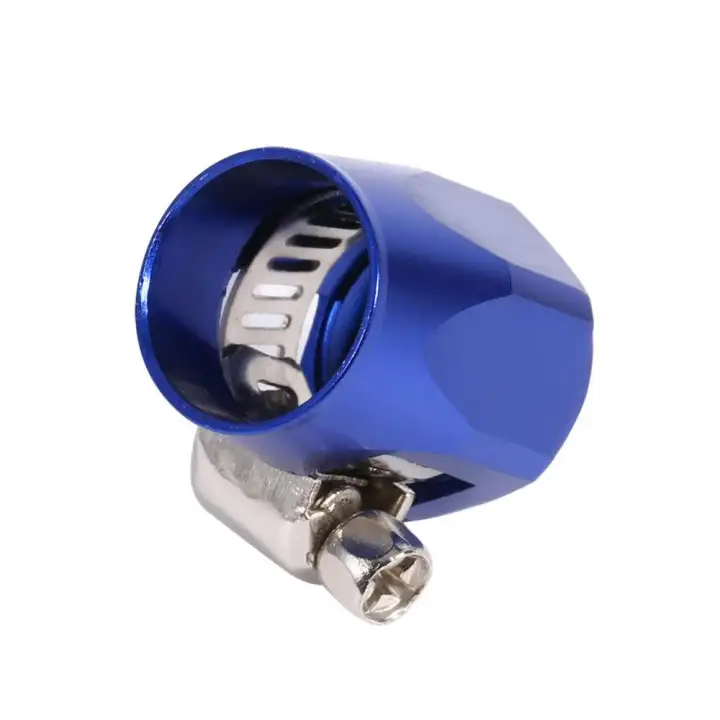 Blue AN6 Hose End Finishers Fuel Oil Water Line Clip Clamp for Automobiles Car