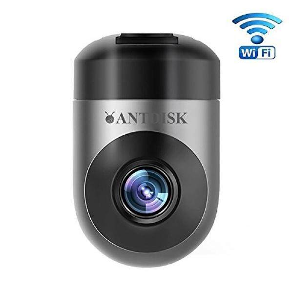 Antdisk Dash Cam Full HD 1080 P dengan Super Malam Dasbor Penglihatan Kamera Perekam G-Sensor Wifi Bawaan & GPS untuk Android dan IOS Sistem 4 Jalur Lebar Tampilan Sudut Lensa Abu-abu-Intl