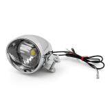 Areyourshop Motorcycle LED Angel Eye Headlight Fog Light For Harley Dyna Glide Chrome