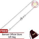 BAMOER Free Shpping Real 925 Sterling Silver Necklace Adjustable Chain Lobster Clasp Simple Chain Fashion Necklace Jewelry SCA009-45