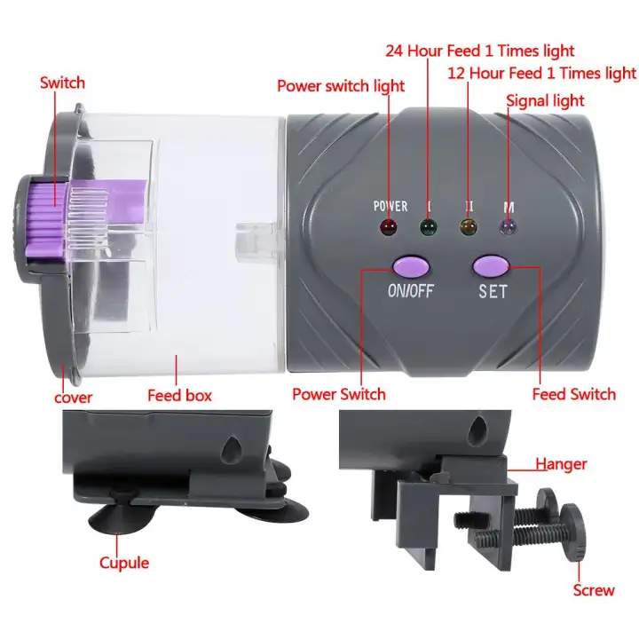 Battery Powered Automatic Fish Tank Feeder Timer Lazada Ph