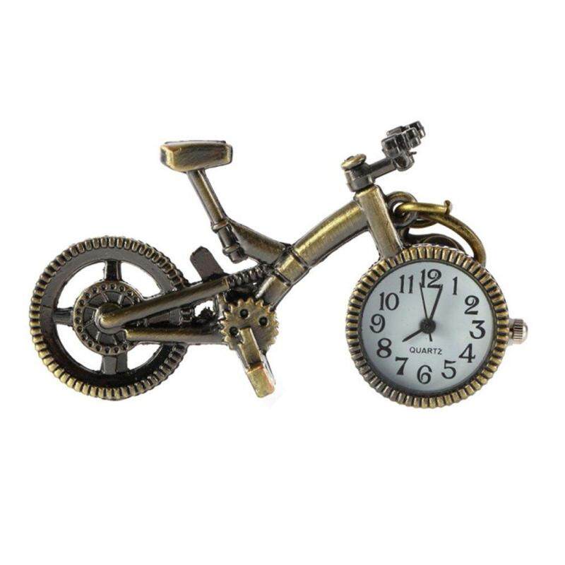 Belle Unique Collection Bronze Alloy Bicycle Quartz Pocket Watch Pendant Necklace Gold Malaysia