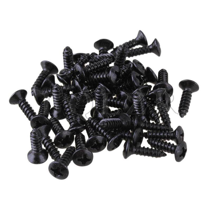 Black Guitar Bass Pickguard Screws Set of 50 Black Malaysia