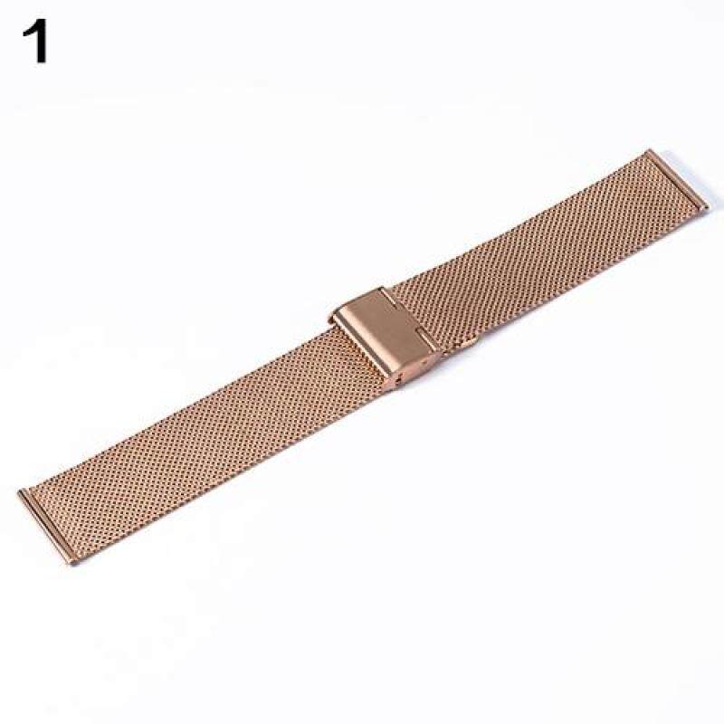 Bluelans® Stainless Steel Bracelet Strap Wrist Watch Mesh Replacement Band 18 20 22 24 mm 22mm (Golden) Malaysia