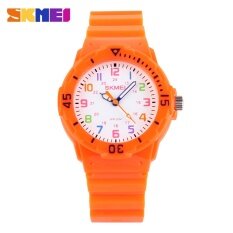 SKMEI Brand Watch fashion casual children quartz watches PU strap luxury kids orange case 50M water resistant reloj mujer 1043 Malaysia