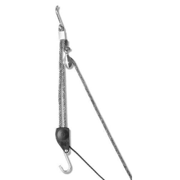 Carolina North Hang em High Hand Chain Hoist, Hook Mount, 250 lbs Capacity, Lift, Headroom - intl