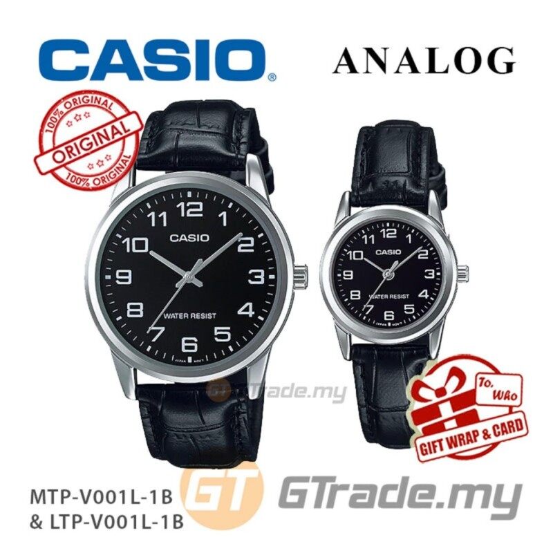 CASIO Couple MTP-V001L-1B & LTP-V001L-1B Couple Watch Simple Easy Malaysia