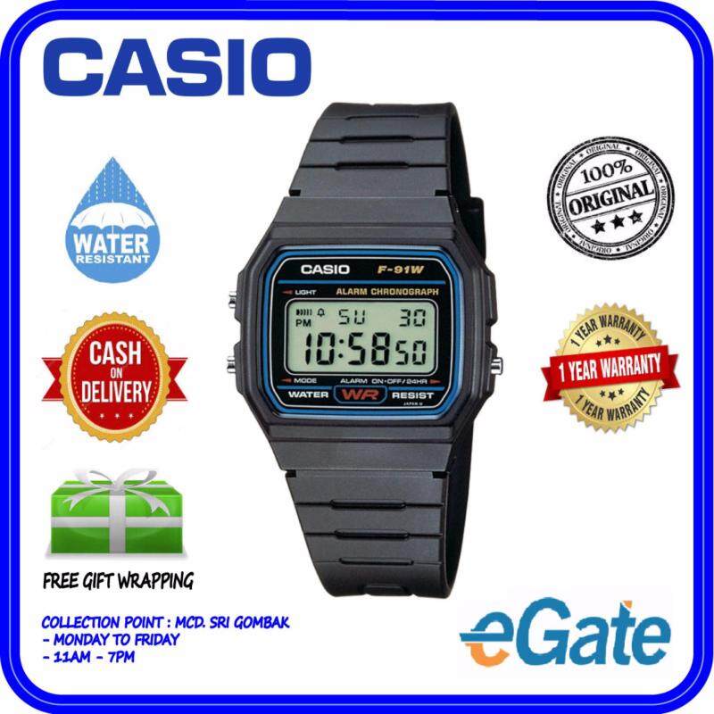 Casio F-91W-1D Men & Kids Digital Classic Black Resin Band Original Casual Watch (F-91W) Malaysia