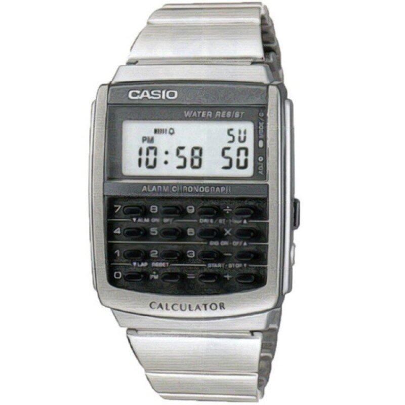 Casio Men Digital Calculator Black Dial Steel Band Watch CA-506-1DF Malaysia