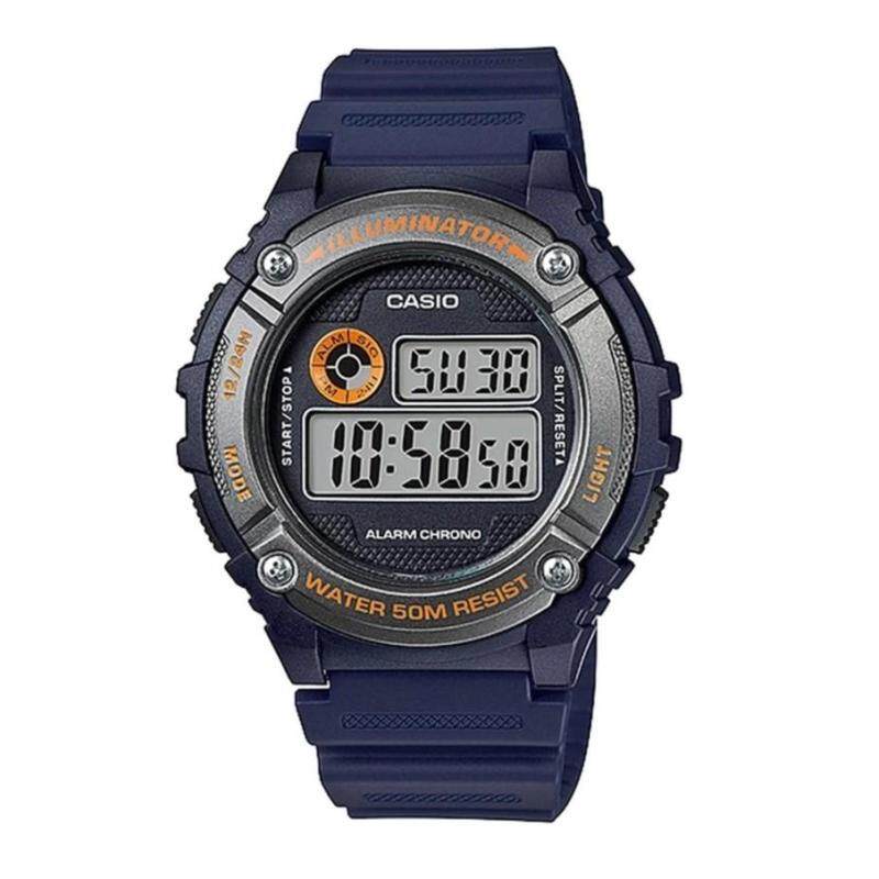 Casio Mens W-216H-2B Standard Digital Dark Blue & Silver Watch (Free Shipping) Malaysia