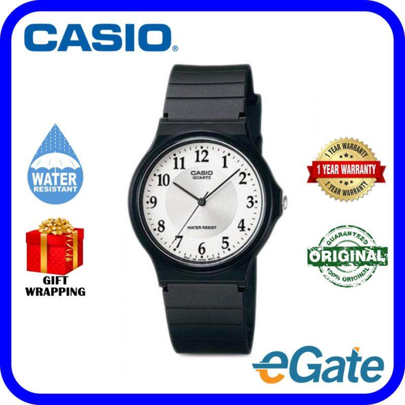 Casio MQ-24-7B3 Analog Men Watch Black White Original Malaysia