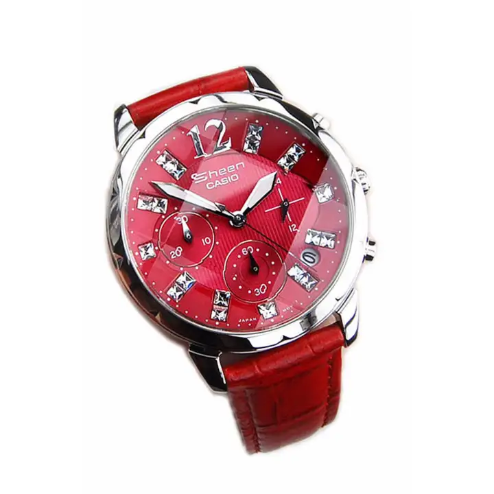 casio sheen red