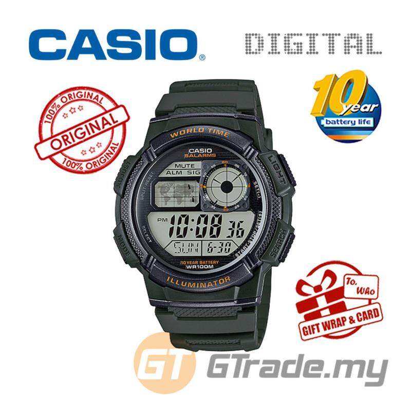 CASIO STANDARD AE-1000W-3AV Digital Watch - 10 Yrs Batt. WR100M Malaysia