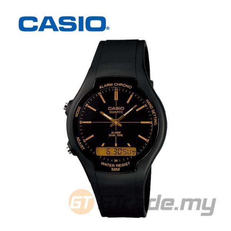 CASIO STANDARD AW-90H-9E Analog Digital Watch | Dual Time 50m WR Malaysia