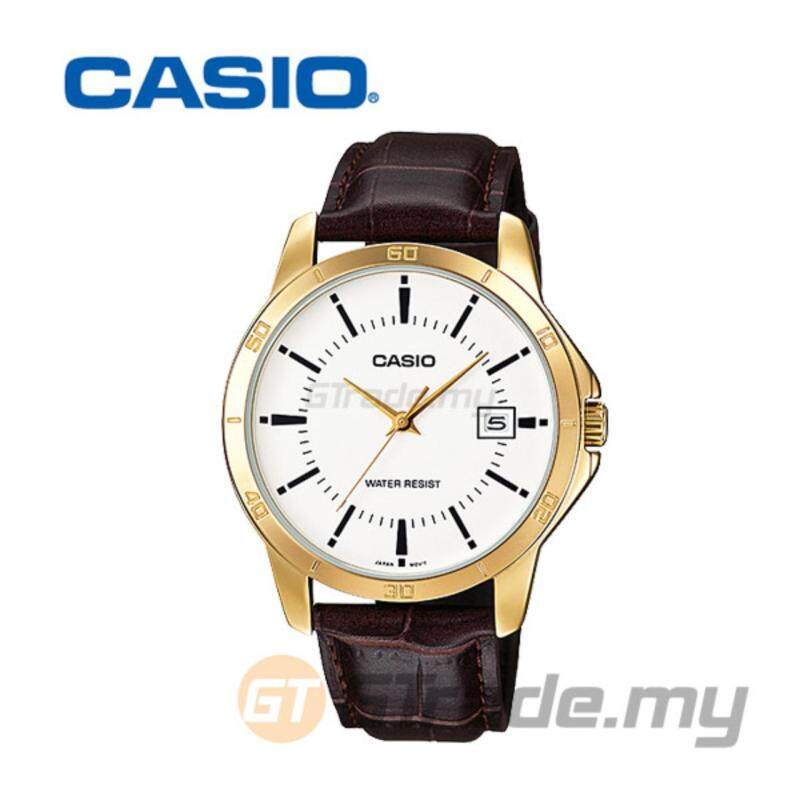 CASIO STANDARD MTP-V004GL-7AV Analog Mens Watch - Gold Leather Malaysia