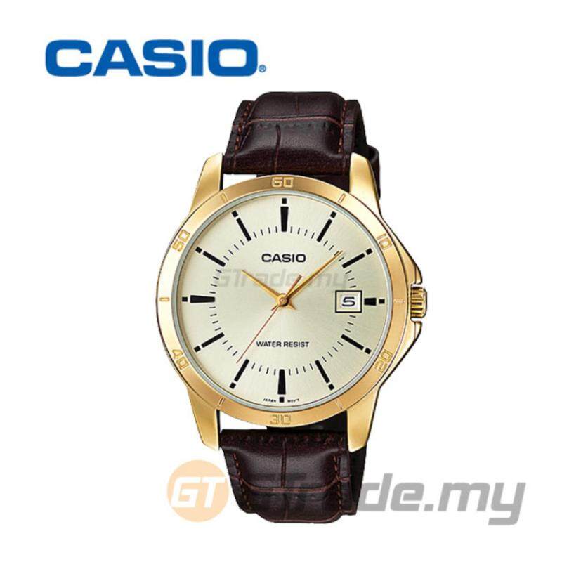 CASIO STANDARD MTP-V004GL-9AV Analog Mens Watch - Gold Leather Malaysia