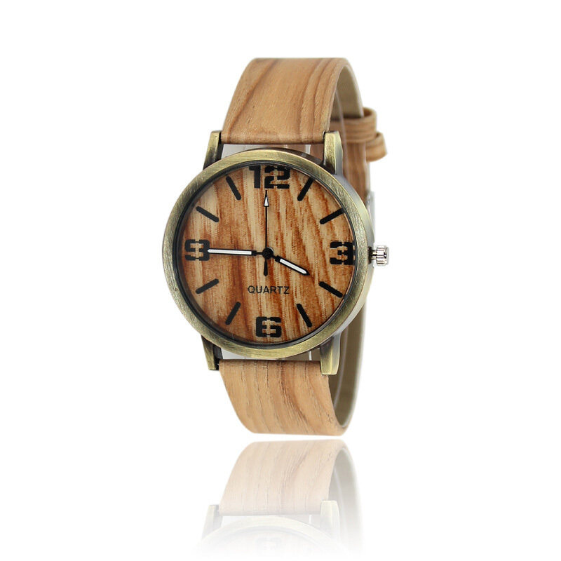 CatWalk Unisex Vintage Wood Grain Rome Scale Wrist Watch (Brown) Malaysia