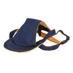 Cool Breathable Baseball Dog Caps Pet Large Dogs Sports Sun Hats Navy Blue 40-50cm
