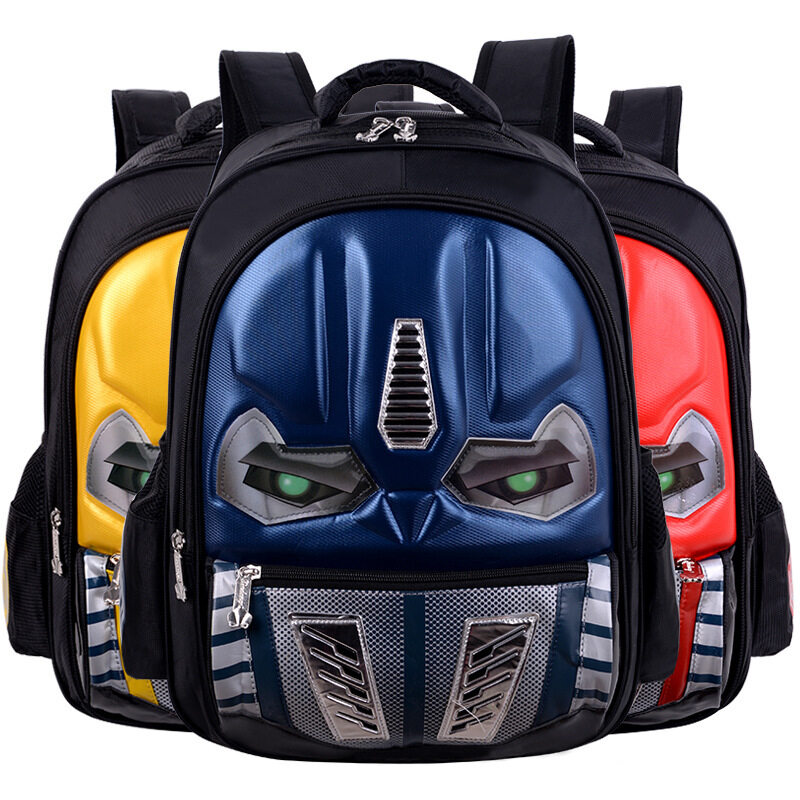 Cool Kids Schoolbag 3D Print Boys Backpack Transformers Design Backpack Rucksack
