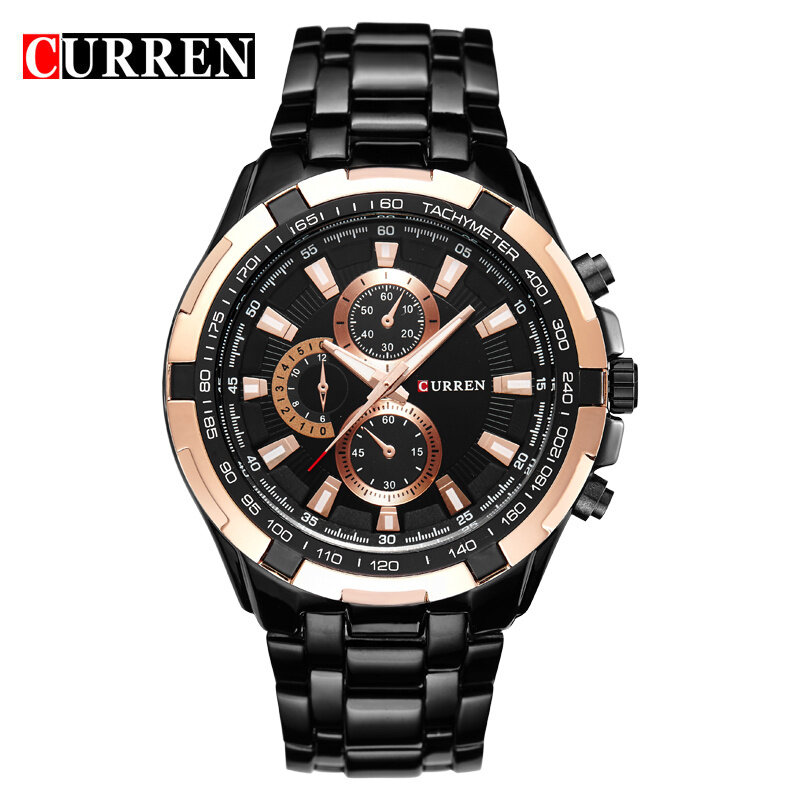 CURREN 8023 Men Male Stainless Steel Strap And Case Stylish Fashion Military Army Sport Wrist Quartz Watch Malaysia