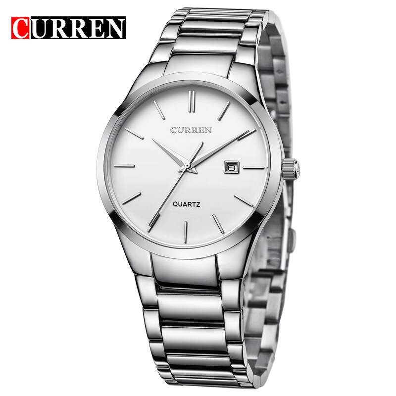 CURREN 8106 Men Male Stainless Steel Strap And Case Stylish Fashion Military Army Sport Wrist Quartz Watch Malaysia
