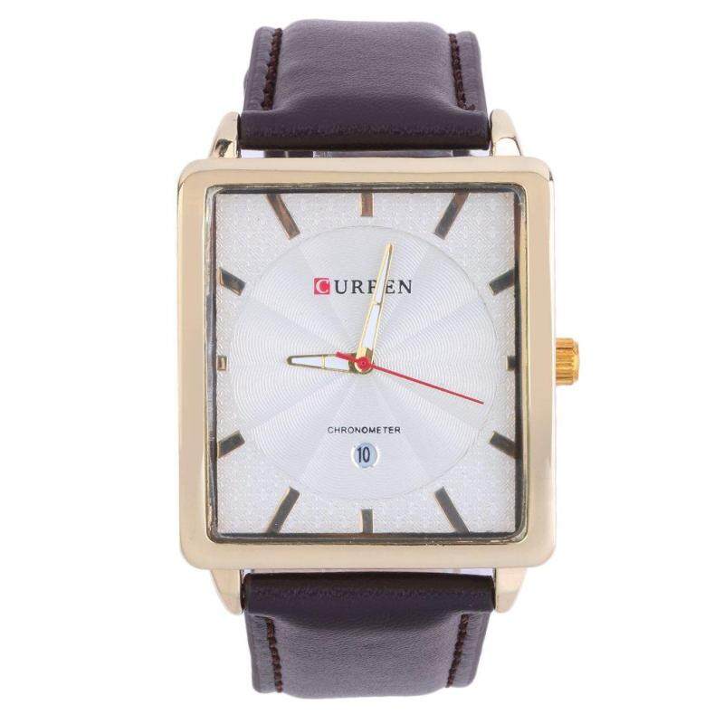 CURREN Fashion Square Dial Design Men Boy PU Leather Band Quartz Wrist Watch M8117 Malaysia