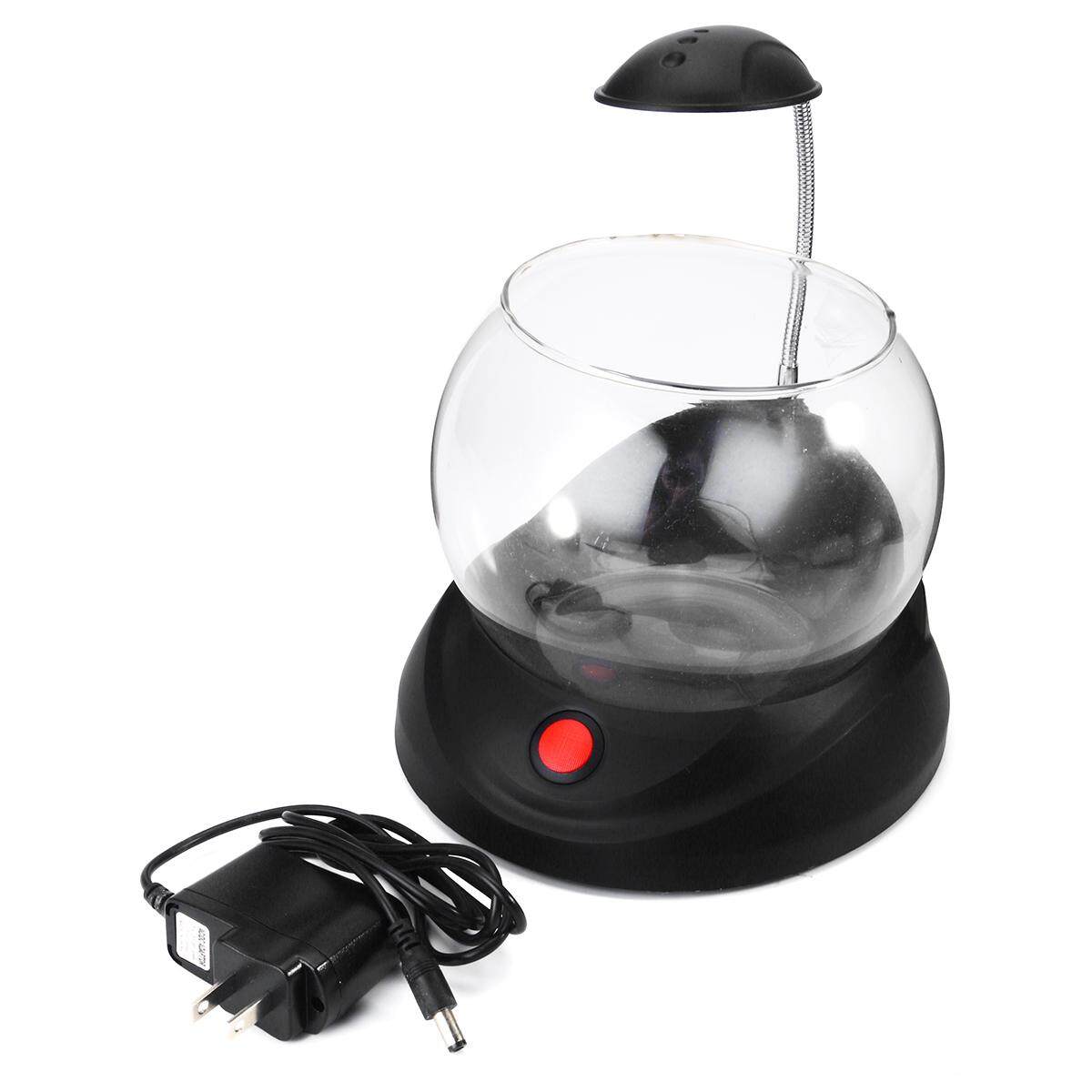 Desktop glass fish tank office small mini fish tank miniature aquarium#Black - intl