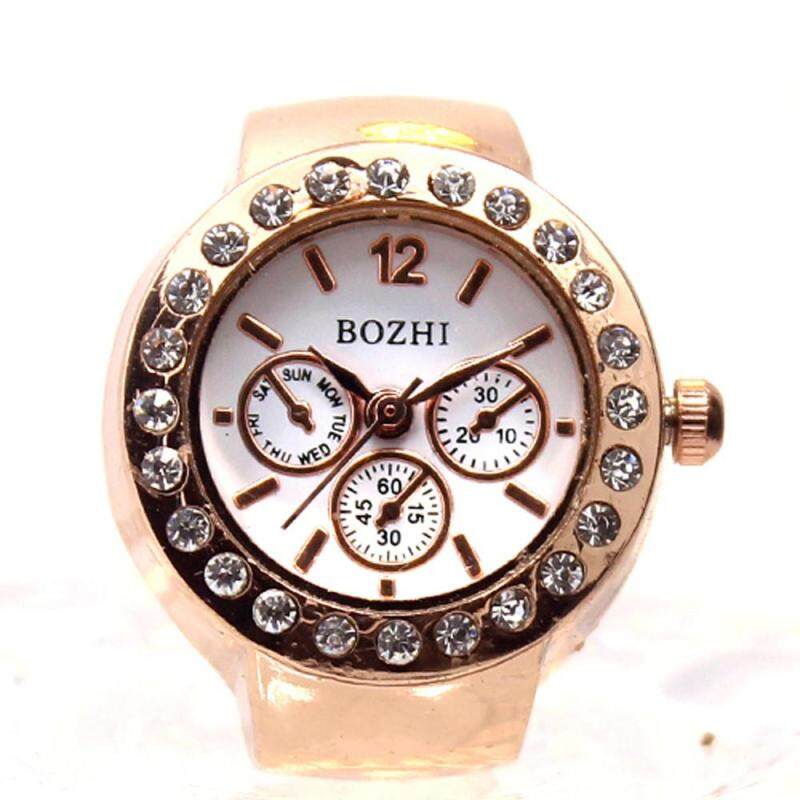 Dial Quartz Analog Watch Creative Steel Cool Elastic Quartz Finger Ring Watch A Malaysia