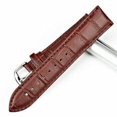 DJ Premium Calfskin Leather Watch Band Strap For Man Andwoman - Dark Brown / Width 21Mm Malaysia