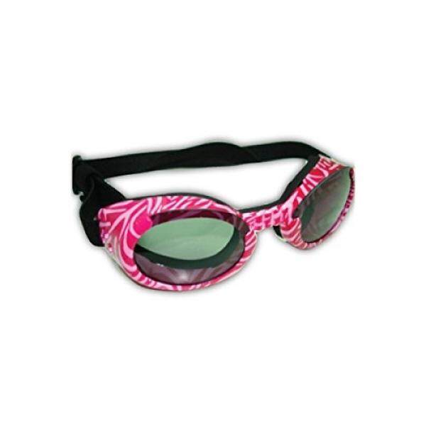 Doggles ILS Sunglass, Besar, Merah Muda Zebra Bingkai/Smoke Lensa-Internasional