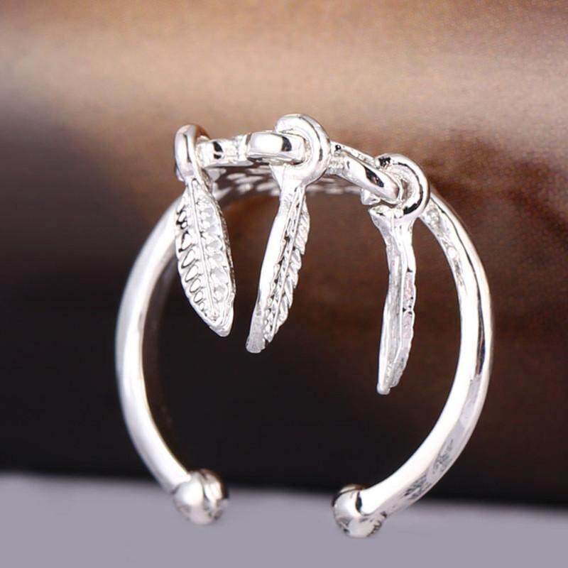 Dreamcatcher Rings Feather Charm Pendant Dream Catcher Wish Ring SL - intl