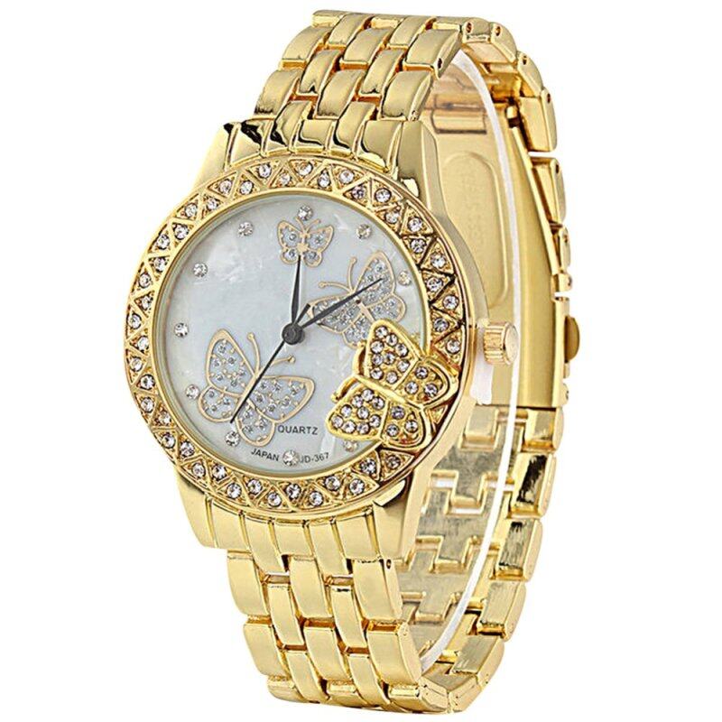 Elegant Butterfly Rhinestone Alloy Quartz Analog Wristwatch(Gold) Malaysia