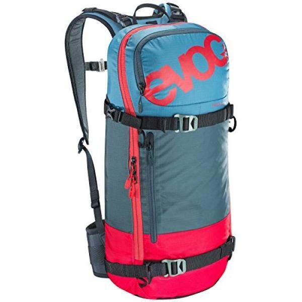EVOC Herren FR Tim Hari Protektor Ransel, Merah/Slate/Copen Biru, 56X27X10 Cm, ITER-Internasional