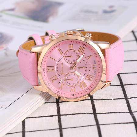 【ราคาสุดคุ้ม!!!】แฟชั่นสายหนัง PU รอบ Analog นาฬิกาควอตซ์ผู้หญิงนาฬิกาข้อมือสตรีสีชมพู 【ราคาสุดคุ้ม!!!】แฟชั่นสายหนัง PU รอบ Analog นาฬิกาควอตซ์ผู้หญิงนาฬิกาข้อมือสตรีสีชมพู