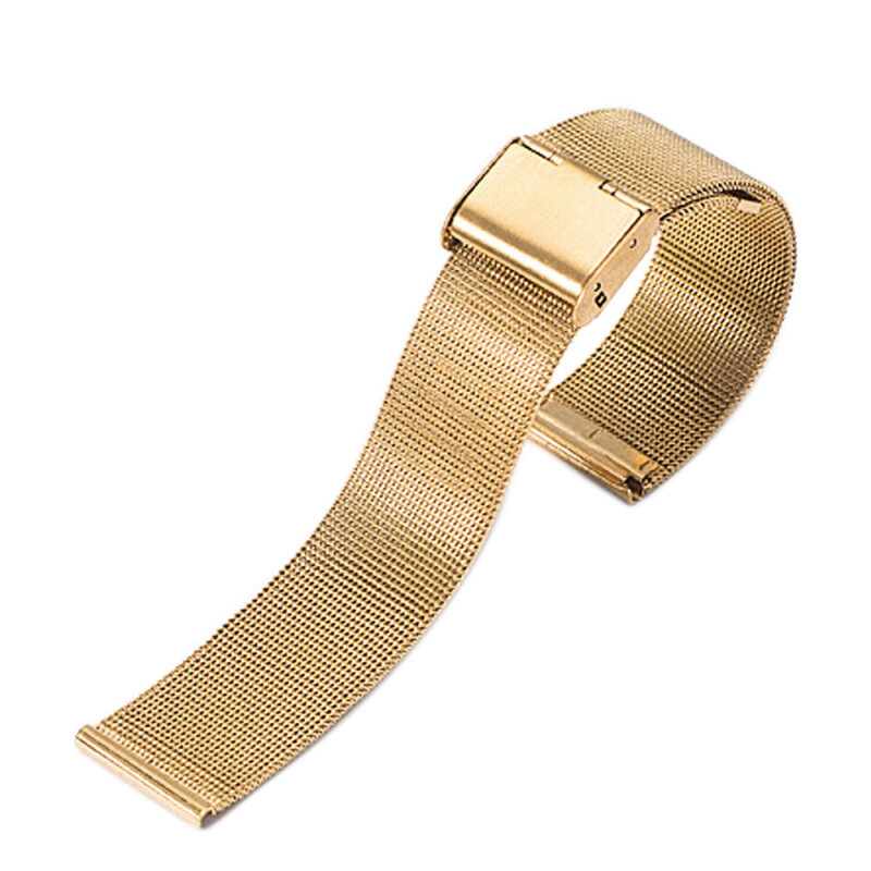 Fashion Stainless Steel Mesh Replacement Wrist Watch Band Strap Bracelet Belt 20mm Width Gold Malaysia